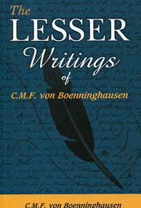 Bönninghausen C. von - The Lesser Writings of C. M. F. Boenninghausen