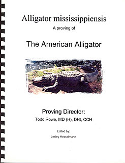 Rowe T. - Alligator mississipiensis - A proving of American Alligator