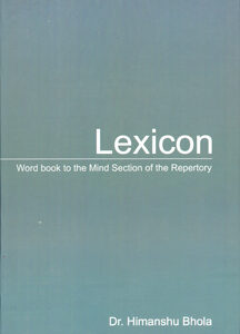 Bhola H. - Lexicon - Word book to the Mind Section of the Repertory
