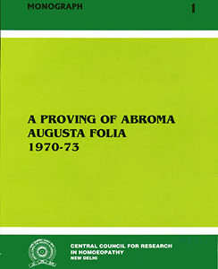 Muzumdar - A Proving of Abroma Augusta Folia 1970-73