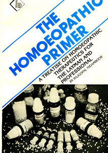 Nidamboor R. - The Homoeopathic Primer - A Treatise on homoeopathic therapeutics for the layman and professional