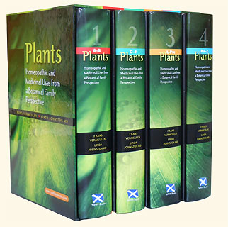 Vermeulen F. / Johnston L. - PLANTS - Homeopathic and Medicinal Uses from a Botanical Family Perspective - 4 volumes in presentation slipcase