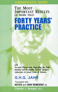 Jahr G.H.G. - Therapeutic Guide: Forty Years' Practice