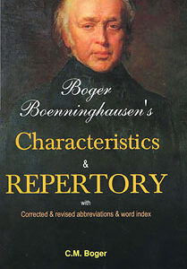 Boger C.M. - Boger-Boenninghausen's Characteristics & Repertory with Corrected & revised abbreviations & word index